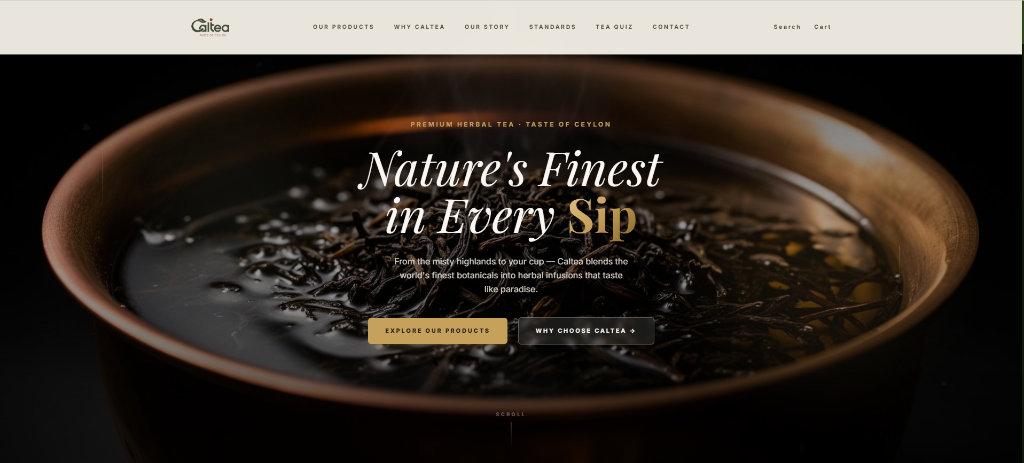 Caltea Ceylon — Hero — "Nature’s Finest in Every Sip"