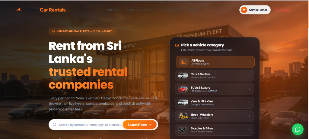 Rental company fleet showcase